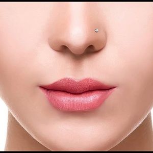 L shaped crystal nose studs